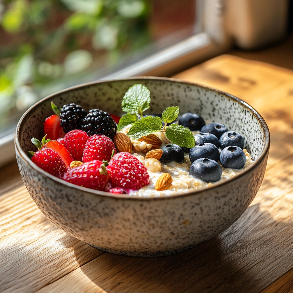Сніданок з ягодами та злаками